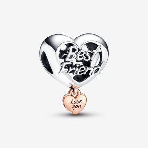 Pandora Love You Friend Berlocker Two-tone | 831DJFVSN