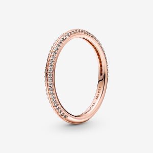 Pandora ME Pave Band Rosa Guld | 687GIBUYT