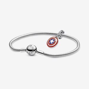 Pandora Marvel Captain America Shield Berlocker Olika Färger | 407QKXFIC