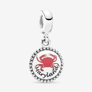 Pandora Maryland Crab Charm Mixed Enamel Dingla Silver | 085JCRTOG