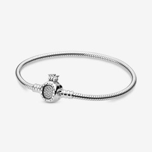 Pandora Moments Crown O Clasp Snake Berlocker Silver | 176BDURTE