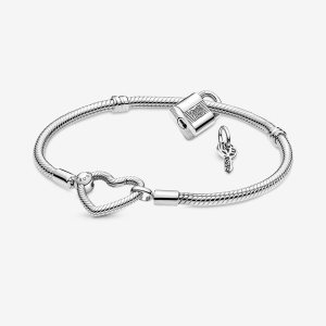 Pandora Moments Padlock & Gift Berlocker Silver | 613SCOJDY