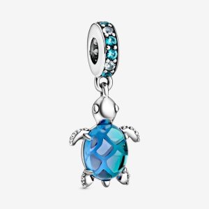 Pandora Murano Glass Sea Turtle Dingla Silver | 462VQZHCF