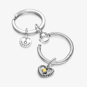 Pandora November Birthday Key Holder Berlocker Olika Färger | 269SUMHLY