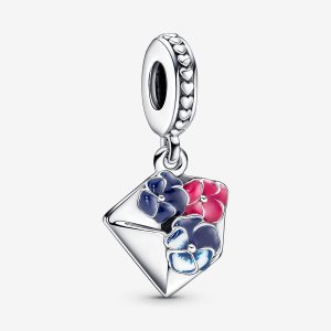 Pandora Pansy Flower Envelope Dingla Silver | 410KPEBLJ