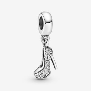 Pandora Pave Stiletto Shoe Dingla Silver | 189UOTKER