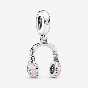 Pandora Pink Headphones Dingla Silver | 078DLEGPH