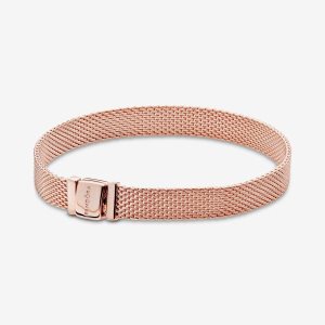 Pandora Reflexions Mesh Berlocker Rosa Guld | 057BHIGRD