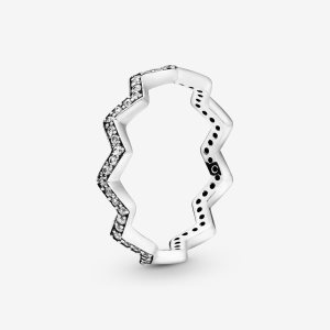 Pandora Shimmering Zigzag Stapelbar Silver | 419DRSUPL