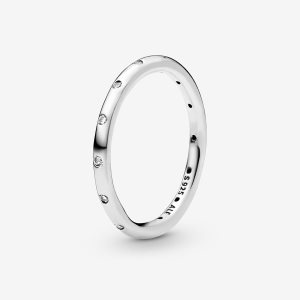 Pandora Simple Sparkling Band Silver | 563UZIRFG