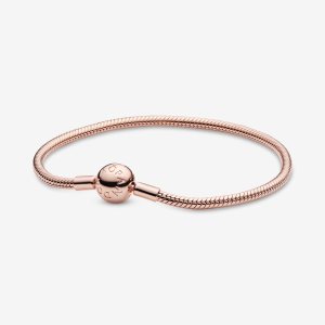 Pandora Smooth Clasp Berlocker Rosa Guld | 580DUYIQW