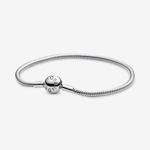 Pandora Smooth Clasp Berlocker Silver | 095BYVDUW