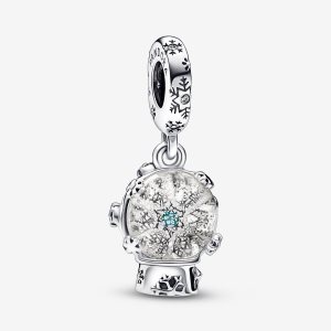 Pandora Snowflake Snow Globe Dingla Silver | 251HDNCGB