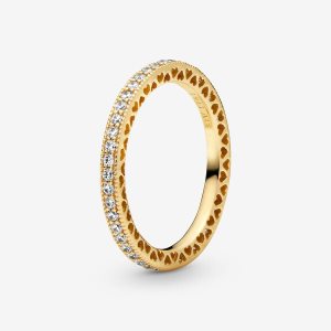 Pandora Sparkle & Hearts Band Guld | 235KJEDVB