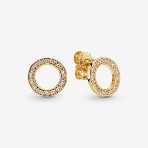 Pandora Sparkling Circle Hingst Guld | 483WUVPHI