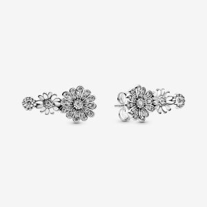 Pandora Sparkling Daisy Flower Trio Hingst Silver | 809ZXDPKI