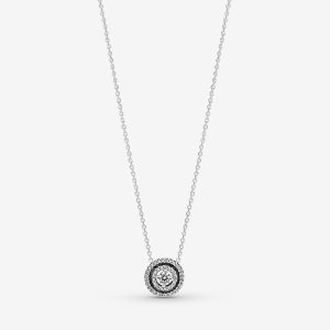 Pandora Sparkling Double Collier Hängen Silver | 165KAHZDU