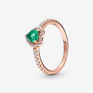 Pandora Sparkling Elevated Hjärta Rosa Guld | 169RUXYWH