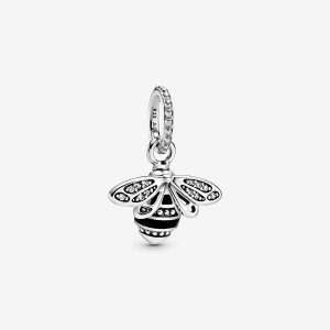 Pandora Sparkling Queen Bee Hängen Silver | 732JVHIFB