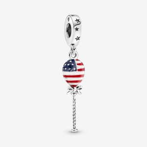 Pandora Stars Stripes & Bow Balloon Dingla Silver | 931FPOAZN